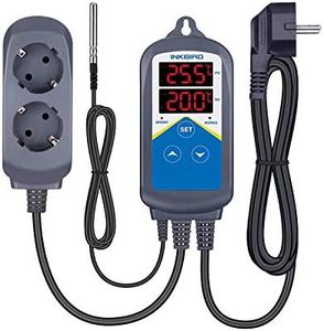 Inkbird ITC-306T Heating Temperature Controller Heating Thermostat Without Cooling Control Digital Timer Controller Dual Relays 24-hour Day Night Cycle Timer (EU Plug)