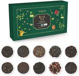 VAHDAM, Top 10 Premium Black Tea Loose Leaf Tea Sampler (50+ Servings) | Resealable Ziplock Pouch | Gluten Free, Non GMO | Tea Variety Pack | Tea Gifts for Women & Men