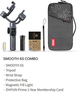 ZHIYUN Smooth-5S iPhone 3-Axis Gimbal Stabilizer Combo with Lights & Tripod
