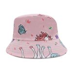 VRITRAZ Cotton Kids Bucket Hat with Adjustable Strap for Girls and Boys (3-10 Years, 2Pony Pink)