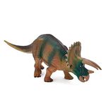 Zappi Co Childrens Triceratops Green/Black Dinosaur Figure Toy (19cm Length) Realistic Detailed Dino Collection for Kids - Action Figures for Playtime Fun & Learning