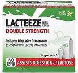 Lacteze Double Strength Lactase Enzymes 9,000 ALU - 40 Chewable Caplets