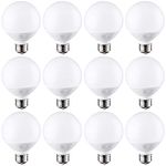 12 Pack 5W (40W Equiv.) G25 LED Bulb, Globe Vanity Light, Daylight 5000K, Medium E26 Base, UL & Energy Star Listed Omnidirectional Bulb for Pendant, Dressing Room, Vanity Strip