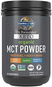 Garden of Life Dr. Formulated Keto Organic MCT Powder - 30 Servings, 6g MCTs from Coconuts Plus Prebiotic Fiber & Probiotics, Certified Organic, Non-GMO, Vegan, Gluten Free, Ketogenic & Paleo