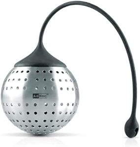 AdHoc Spice Bomb Spice Infuser - Kitchen Accessory for Large-Leaved Herbs & Tea - Stainless Steel Infuser Insert with Silicone Clasp & Arm - Essential Strainer for Easy Spice Infusion