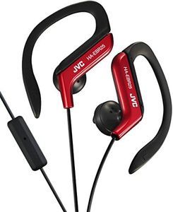 JVC in-Ear Sports Headphone with Ear Clip and 1-Button Microphone - Red