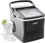 Iceman Dual-Size Ice Maker Countertop - Portable Ice Machine, Large and Small Ice Machine Maker with Self Cleaning, 9 Cubes in 7 Mins, 22lbs/24hrs, for Home, Kitchen, Office, Party, Ice Scoop Included