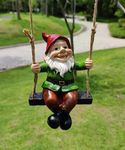 Outdoor Funny Garden Gnomes On Swin