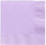 Amscan Big Party Pack 125 Count Beverage Napkins, Lavender