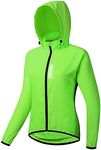 WOSAWE Women's Cycling Vest Running Windproof Lightweight Windbreaker Gilet, Green M