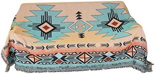 Hopstar Aztec Throw Blanket Navajo Indian Blankets and Throws Boho Western Decor Couch Cover Blanket for Bed Sofa Living Room Beach Travel (HOH Xil, 63"x87")