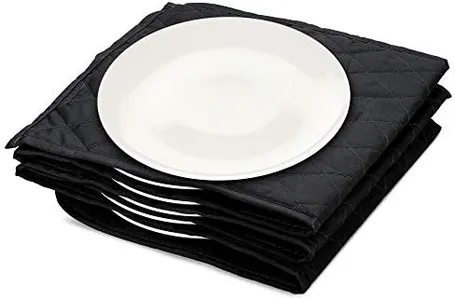 Navaris Electric Plate Warmer - 10 Plate Blanket Heater Pockets for Warming Dinner Plates to 165 Degrees in 10 Minutes - Thin Folding Design - Black