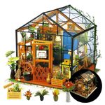 Rolife DIY Miniature Dollhouse Kit 1:24 Scale Wooden Greenhouse Mini House Furniture Women Girls Boys Gift Birthday Christmas Valentine