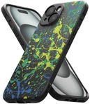 Ringke Onyx Design [Unique Pattern] Compatible with iPhone 15 Plus Case, Great Grip Non-Slip Sleek Anti-Fingerprint Rugged Phone Cover with Camera Protection - Action Painting