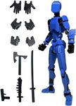 KINETIKITCH Titan 13 Action Figure, 3D Printed Robot, Multi-Jointed Movable Collectible Toy, Desktop Decoration for Game Lovers, Anime Figurine (Blue)