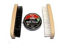 FIRST CHOICE KAYA Kiwi Shoe Polish Black 50ml with Pack of 2 Shoe Polish Brush - Shines, Nourishes & Protects Fait Briller, Nourrist & Protege Sold by KAYA LTD