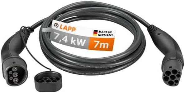 Lapp Type 2 (7.4kW-1P-32A) Electric Car Charging Cable, Black, 7 Meter