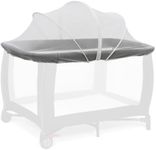 Travel Crib Tent, Pack and Play Mosquito Net Cover with 2-Way Zipper for Playpen Playard White