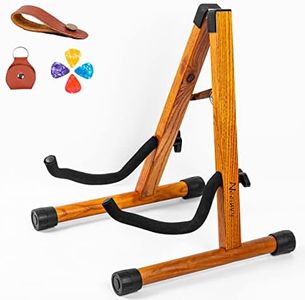 Neciuvy Guitar Stand,Wood Guitar Stand Acoustic,A-Frame Folding Acoustic Electric Guitar Stands Floor for Bass,Cello,Banjo,Mandolin,Ukulele