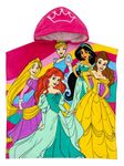 Disney Beach Towel | Girls Towel Poncho | Hooded Princess Beach Towel | Kids' Bath Towels | Pink One Size