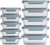 10 Pieces Glass Meal Prep Container