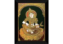 SAF paintings Maa Annapoorna Religious Black frame painting for Wall Decoration SA-SANFK33248