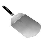 Argon Tableware Metal Folding Pizza Peel Shovel 10 Inch Wide Aluminium Paddle with Rubber Handle - Outdoor Indoor Pizza Oven Traditional Style Homemade Professional Pizzas