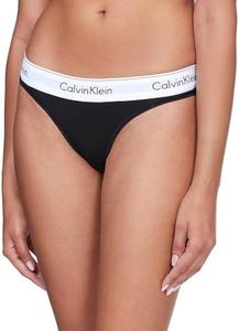 Calvin Klein Thong 0000F3786E, Perizoma Donna, Nero (Black), S