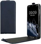 kwmobile Vertical Flip Case Compatible with Samsung Galaxy A15 5G - Case PU Leather Protective Flip Cover with Magnet - Dark Blue