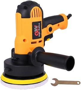 GIGAWATTS 700W Car Polisher 125mm 600-3700 RPM Variable Speed Buffer Polisher Paint Care Machine Suitable for Polishing Bike Home Appliance Furniture Boat (Yellow)