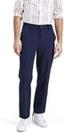 Dockers Men's Signature Go Straight Fit Khaki Smart 360 Tech Pants (Regular and Big & Tall), Navy Blazer, 33W x 32L