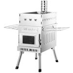 WillowyBe Outdoor Sauna Hot Tent Stove, Rocket Heater, Portable Camping Wood Stove for Dry Sauna, Cooking for Husband and Friends