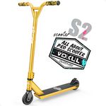 VOKUL S2 Tricks Pro Stunt Scooter with Stable Performance - Best Entry Level Freestyle Pro Scooter for Age 7 Up KidsBoysGirls - CrMo4130 Chromoly Bar - Reinforced 20" L4.1 W Deck