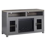 Ameriwood Home Carver Electric Fireplace TV Stand for TVs up to 60", Gray