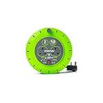 STATUS 2 Socket Cable Reel | 10m Green Extension Lead | 13A with Thermal Cut Out | Heavy Duty Outdoor Extension Lead | S13A10MCR3