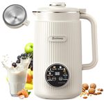 Upgraded 10-in-1 Nut Milk Maker Machine with Stainless Steel Lid, 40oz Automatic Soy Milk Maker, Plant Based Milk Maker Blender for Almond, Oat, Coconut, Juice, 18H Delay/Keep Warm/Self Cleaning