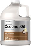 Horbäach Liquid Coconut Oil for Cooking | 64 oz | Fractionated & Unflavored | Keto Friendly | Vegetarian, Non-GMO & Gluten Free