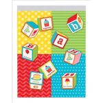 Creative Converting 329340 10 Count ABC Birthday Loot Bags, Multicolor