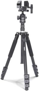 Fooletu Shooting Tripod Hunting Shooting Stick Gun Rifle Rest with Shooting Saddle Clamp and 360° Rotate Ball Head, Height Adjustable 25"- 75" Shooting Stick Tripod Aluminum Alloy