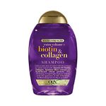 OGX Thick & Full + Biotin & Collagen Extra Strength Volumizing Shampoo with Vitamin B7 & Hydrolyzed Wheat Protein for Fine Hair. Sulfate-Free Surfactants for Thicker, Fuller Hair, 13 Fl Oz