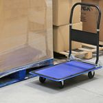 Qualtex Platform Hand Trolley Sack Truck Warehouse Office Garden Hand Trolley Cart Barrow 150kg