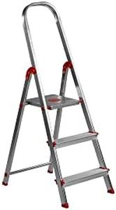 Escalera Aluminio Rolser Unica 3 Peldaños. Certificada según Norma Europea EN-131 para Uso doméstico y Profesional.