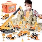 Toys for 3-9 Year Old Boys,Luckades Play Sand Kit,Sensory Sandbox with Toy Truck,Construction Toys Toddlers Outdoor Toys for Kids Birthday Gifts for 3 4 5 6 7 8 9 Year Old