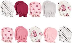 Hudson Baby baby girls Cotton Scratch Mittens, Rose, 0-6 Months US