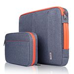 Voova Laptop Sleeve Case 15 15.6 16”with Detachable Accessories Organiser Pouch,Computer Bag Cover for MacBook Air 15 M2,MacBook Pro 15/16,Dark Grey