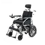 Ostrich Mobility Rocky 250 Plus Foldable Electric Wheelchair for Adults & Seniors - 120kg Capacity, 6kmph Speed, Adjustable Headrest, Comfortable Cushioning, Safety Brakes, Durable Frame, Portable Power Wheelchair.