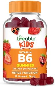 Lifeable Vitamin B6 Gummies for Kids | Great Tasting B6 Vitamins 50mg | Vegan Non-GMO Gluten Free | for Nerve Function Support | 60 Gummies