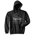 I Have Really Cool Tattoos Under Here But Im Cold Unisex Hoodie Funny Tattoo Joke Novelty Sweatshirt Crazy Dog Novelty Hoodies with Sarcastic Sayings Soft Comfortable Funny Hood Black L