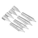 PATIKIL 4 Size Line Width Fountain Pen Nib Replacement, 8 Pack 304 Stainless Steel Ink Dip Calligraphy Pen Nib for Drawing Writing, Silver