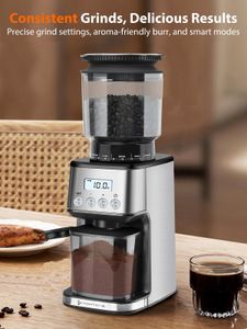 Homtone Conical Burr Coffee Grinder – Adjustable Grind Settings
